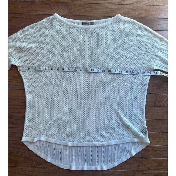 Retro-ology Sweater White Large Open weave Long Sleeve - Picture 9 of 13